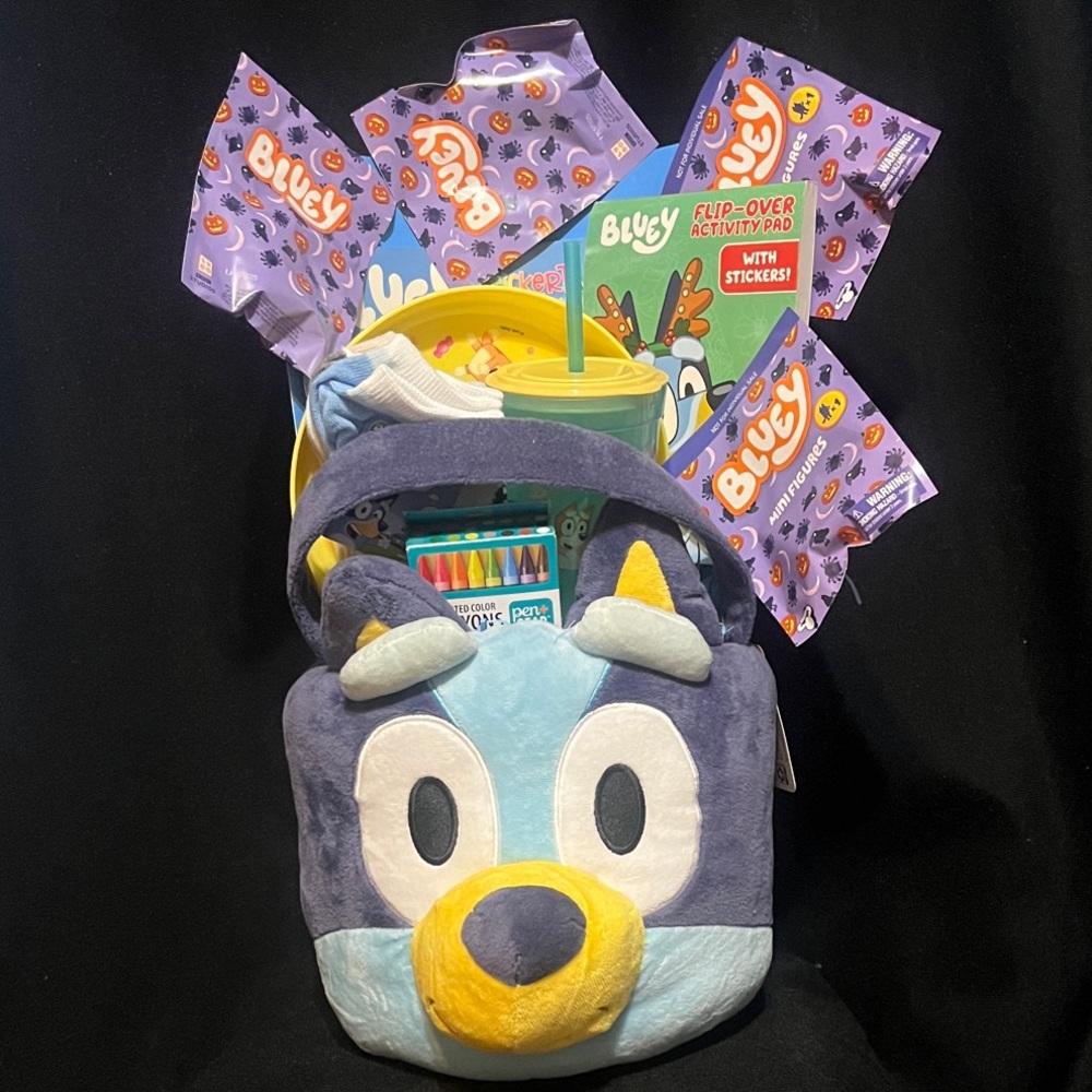 Bluey Plush Animal Kids Gift basket Set -